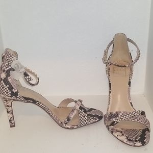 Kaari Blue Snake Print Shoes